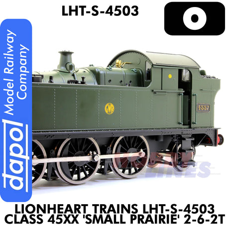 Class 45xx Small Prairie 2-6-2T 4557 - GWR Green with Shirtbutton Crest - DCC Ready | Lionheart Trains | LHT-D-4503