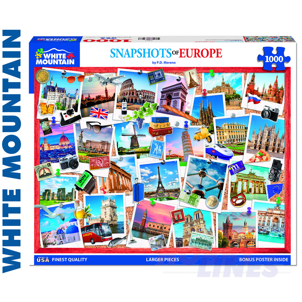 Snapshots of Europe 1601pz 1000 Piece Jigsaw Puzzle