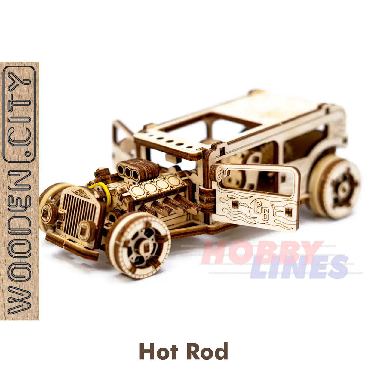 Hot Rod Car - 3D Puzzle | Wooden City | WR339
