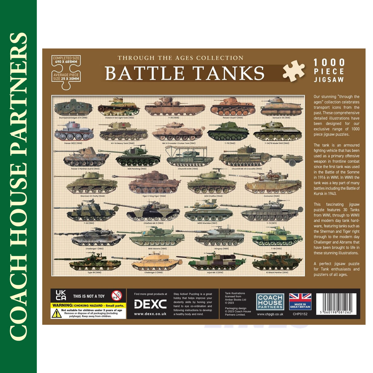 Battle Tanks - Through the Ages - Jigsaw Puzzle 1000pc | Coach House Partners | CHP0152