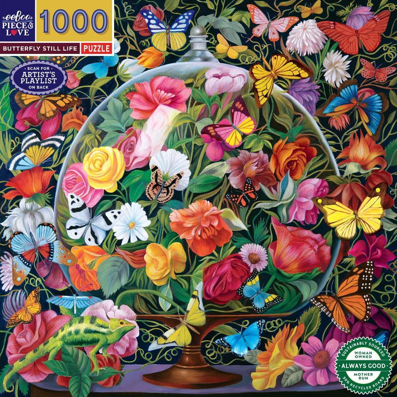 Butterfly Still Life 1000pc Puzzle | eeBoo | PZT702