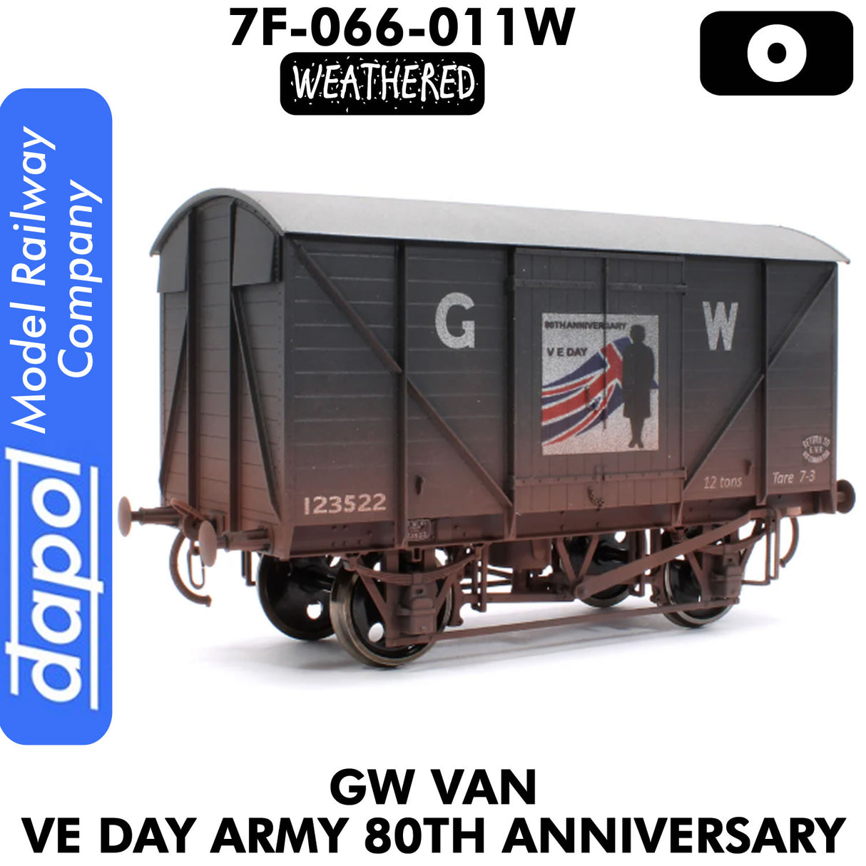 GW Van VE DAY ARMY 80th ANNIVERSARY WEATHERED 1:43 O Dapol 7F-066-011W