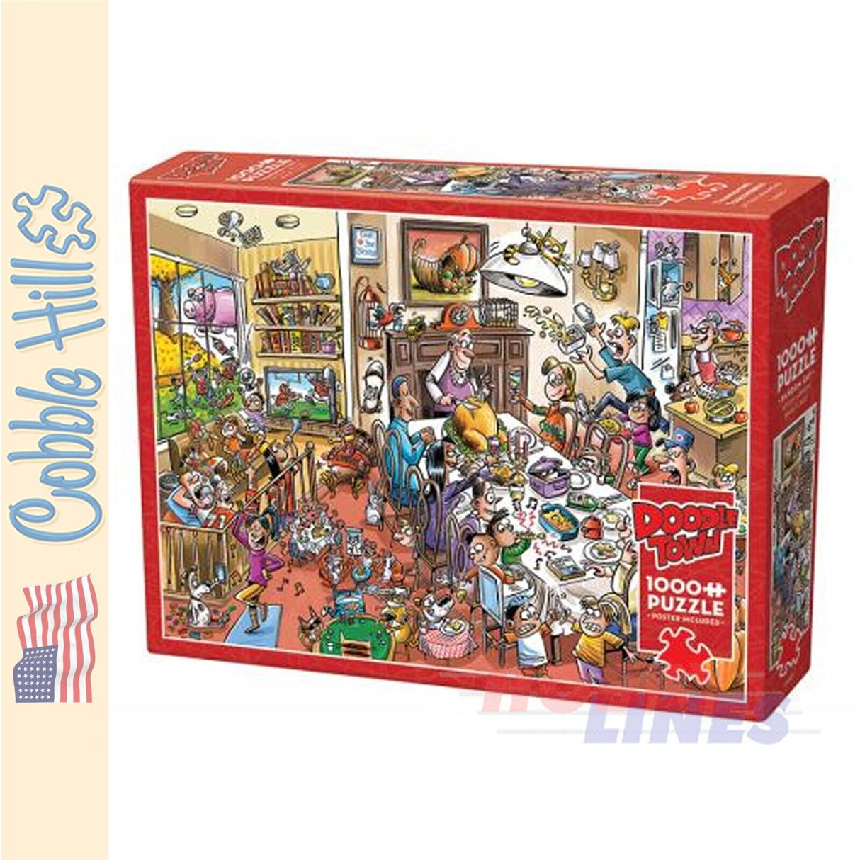 DoodleTown: Thanksgiving Togetherness Cobble Hill puzzle 1000pc CH44501