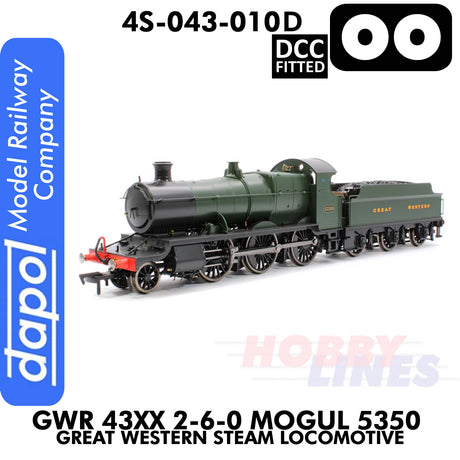 Great Western Railway - 43xx 2-6-0 Mogul 5350 Great Western -DCC - 1:76 OO | Dapol | 4S-043-0010D