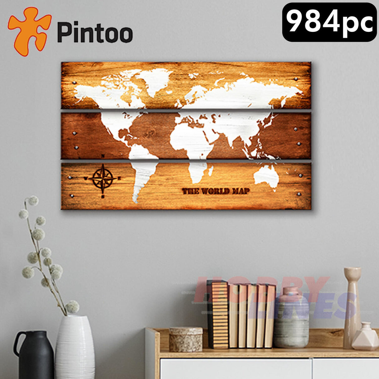Showpiece Puzzle - Vintage Style Canvas Set - 23" x 14" 984pc | Pintoo | HN1063
