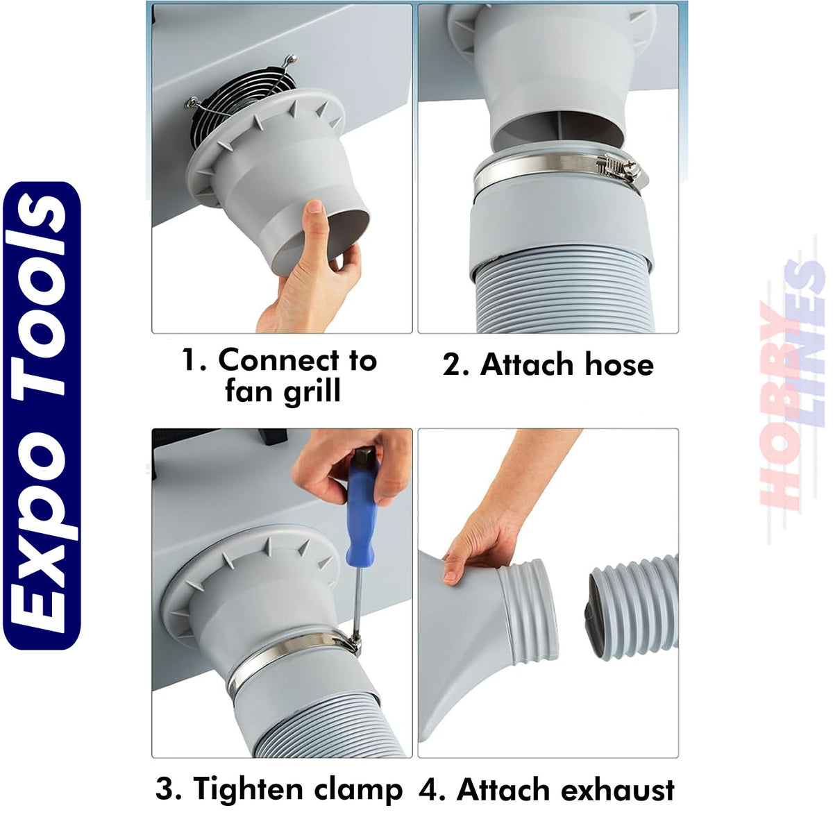 Extension Hose Set AB502 for AB500 Portable Spray Booth Paint Extraction EXPO