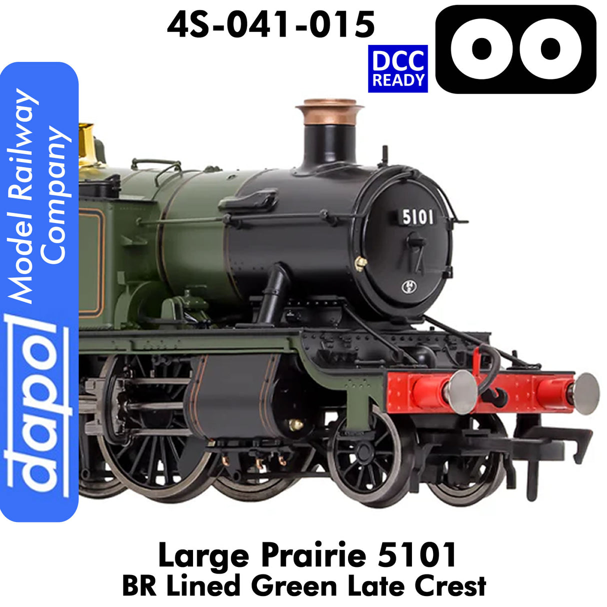 LARGE PRAIRIE 5101 BR Late Crest Steam Locomotive DCC Ready | Dapol | 4S-041-015