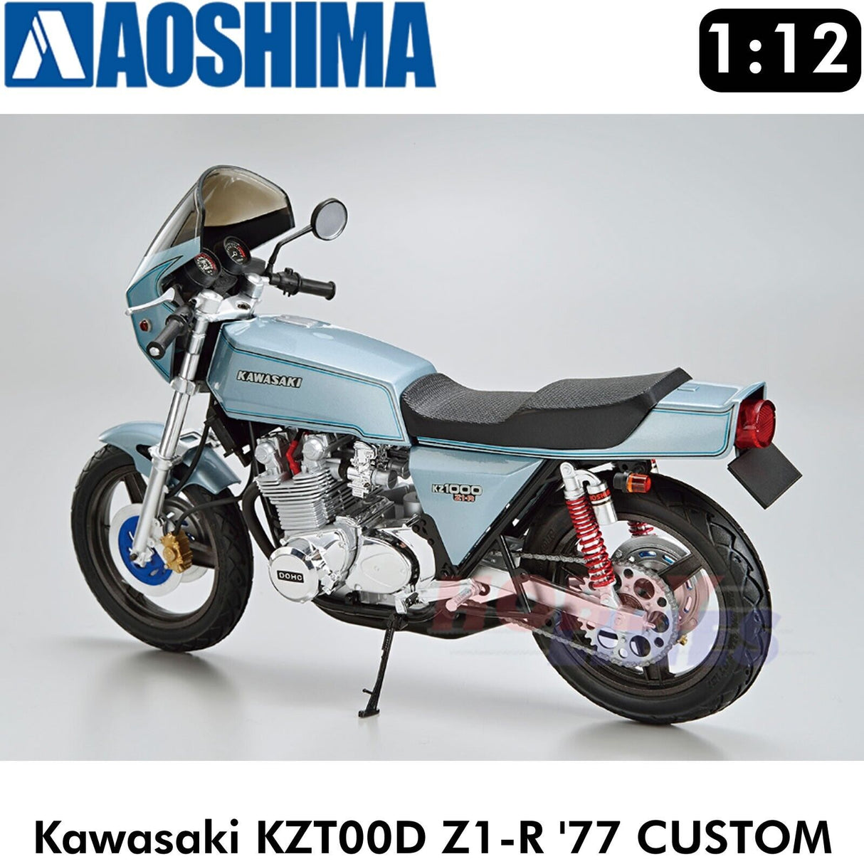 Kawasaki KZT00D / Z1-R CUSTOM BIKE No 44 motorcycle 1:12 model kit AOSHIMA 06396