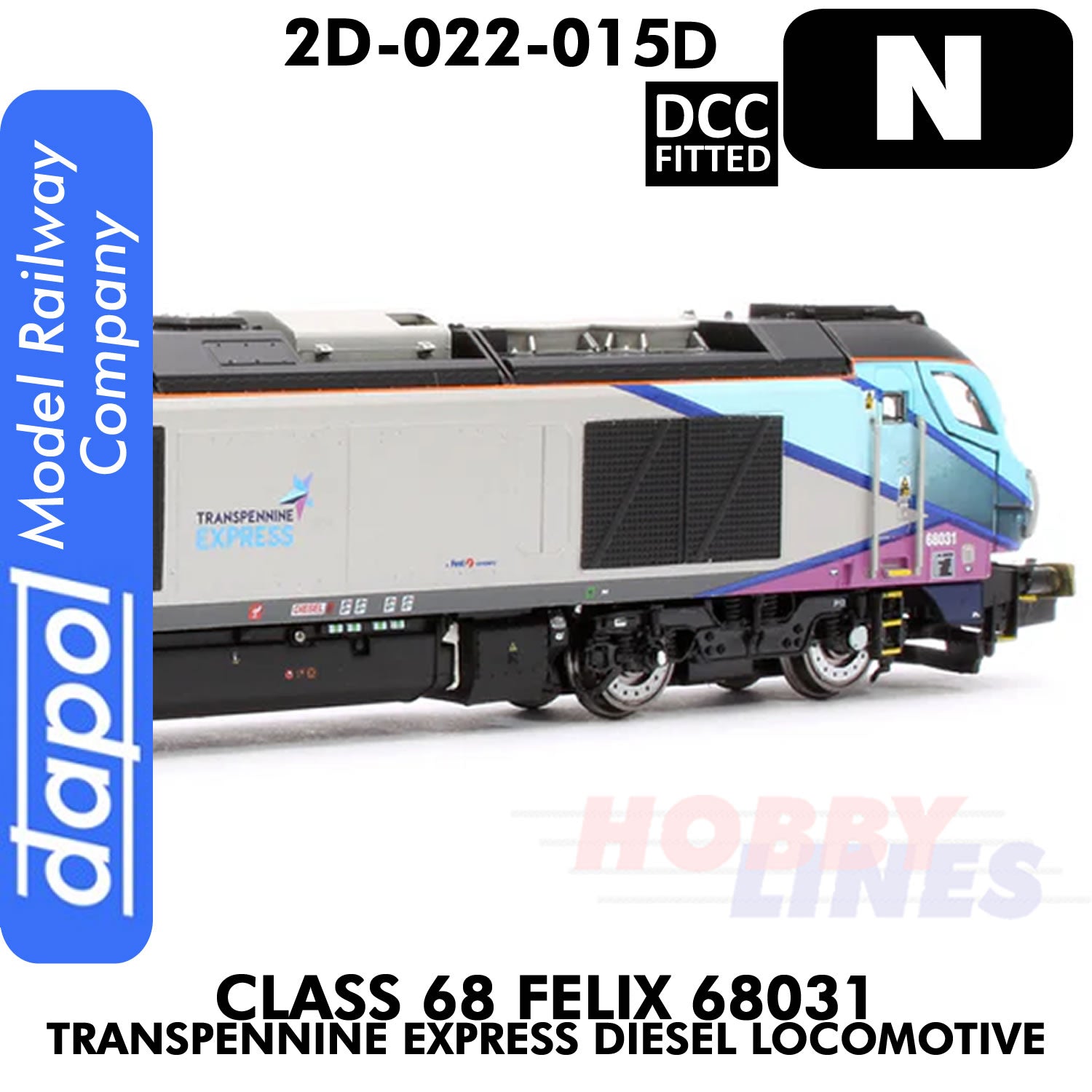 Class 68 Felix 68031 Transpennine Express - DCC Fitted | Dapol |  2D-022-015D
