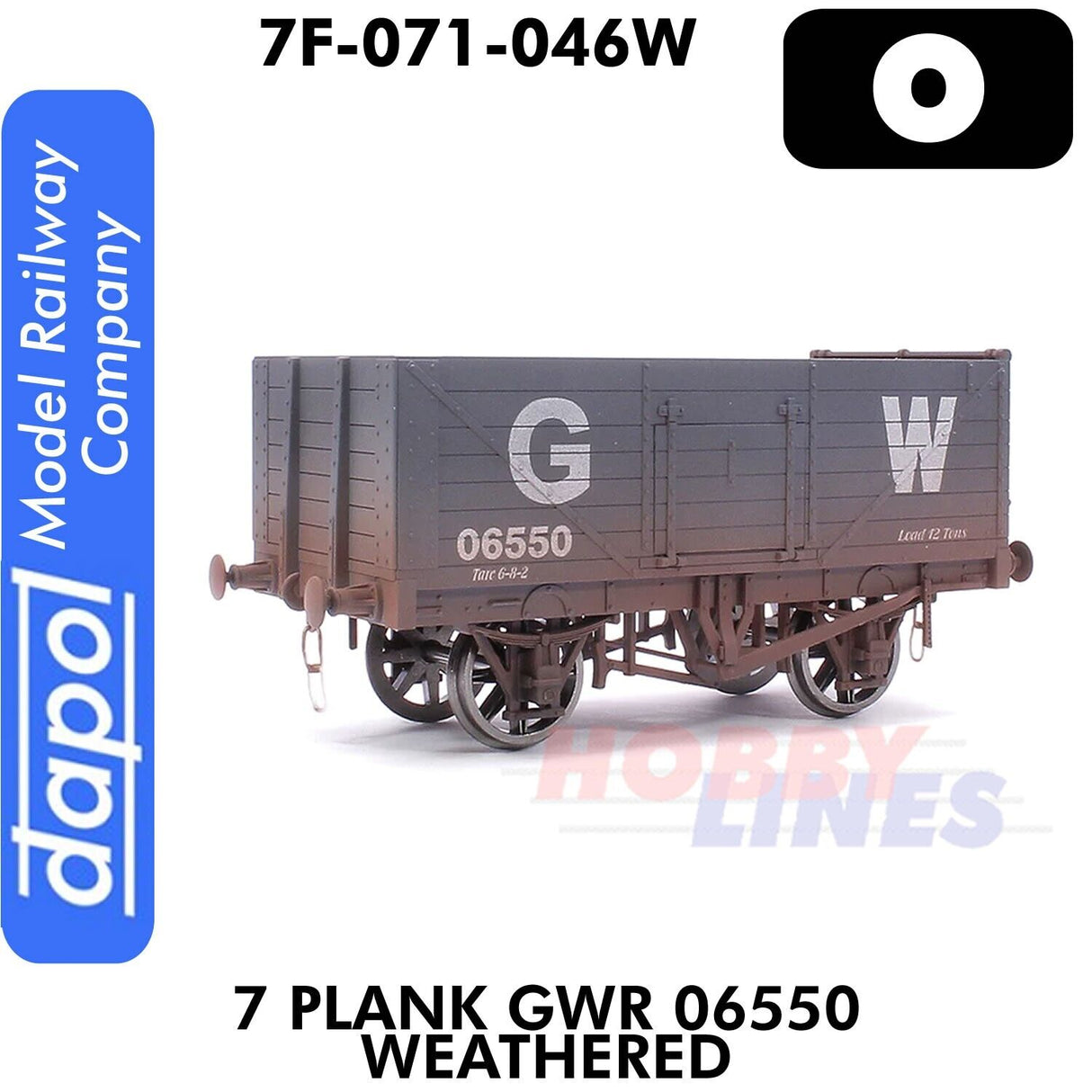 7 Plank GWR 06550 - Weathered | Dapol | 7F-071-046W