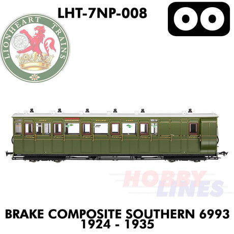 Brake Composite Southern 6993 1924-1935 - DCC Ready  | Lionheart Trains |  LHT-7NP-008