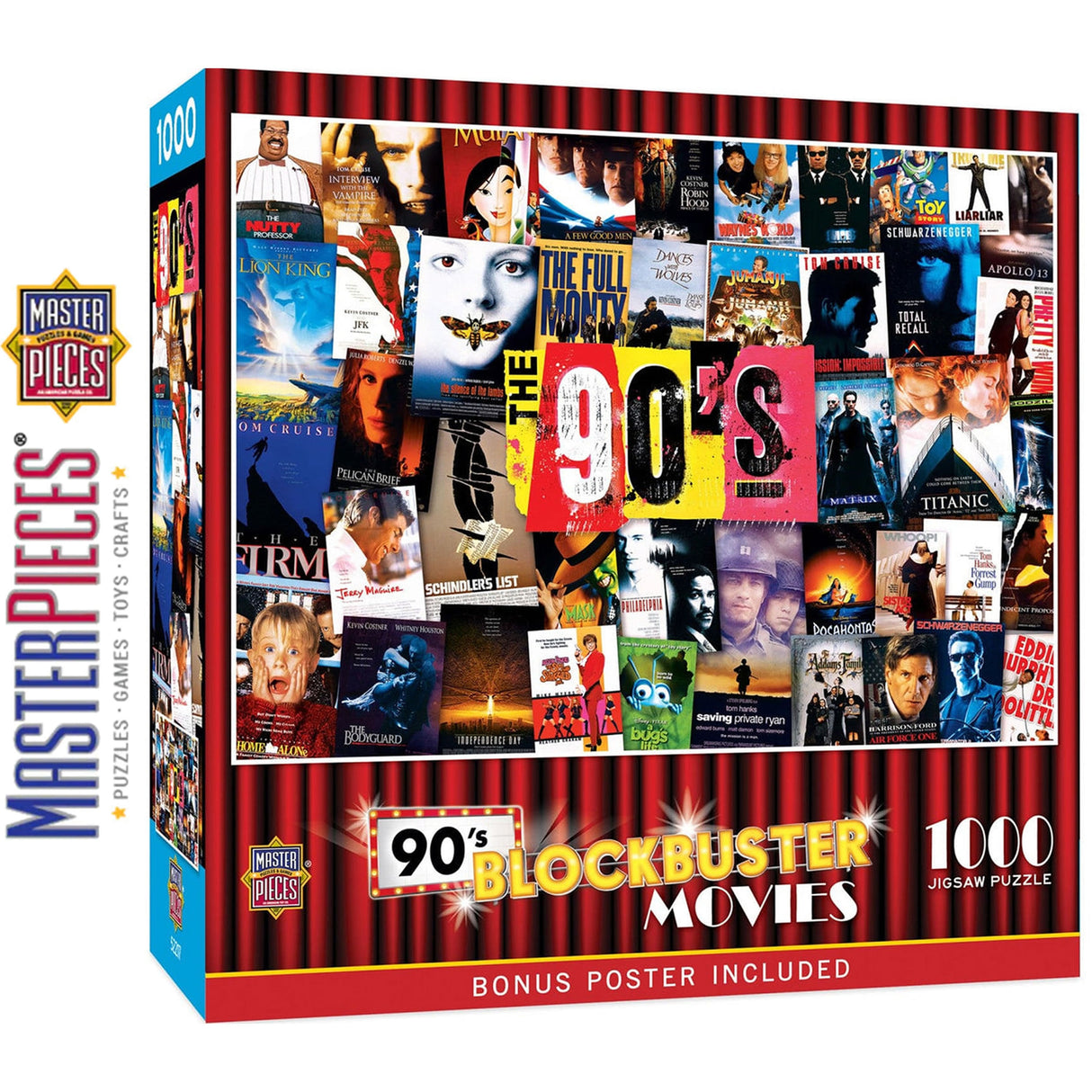 Blockbuster Movies 90's 1000pc Jigsaw Puzzle | Masterpieces | 72204