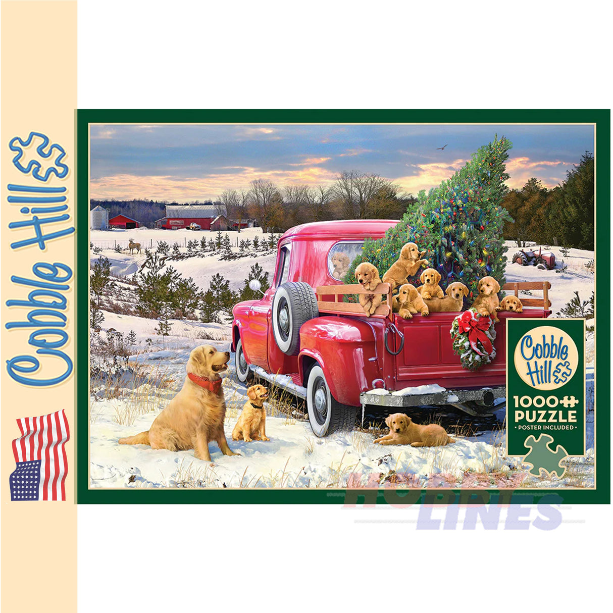 Family Outing COBBLE HILL Greg Giordano 100pc jigsaw puzzle 40029