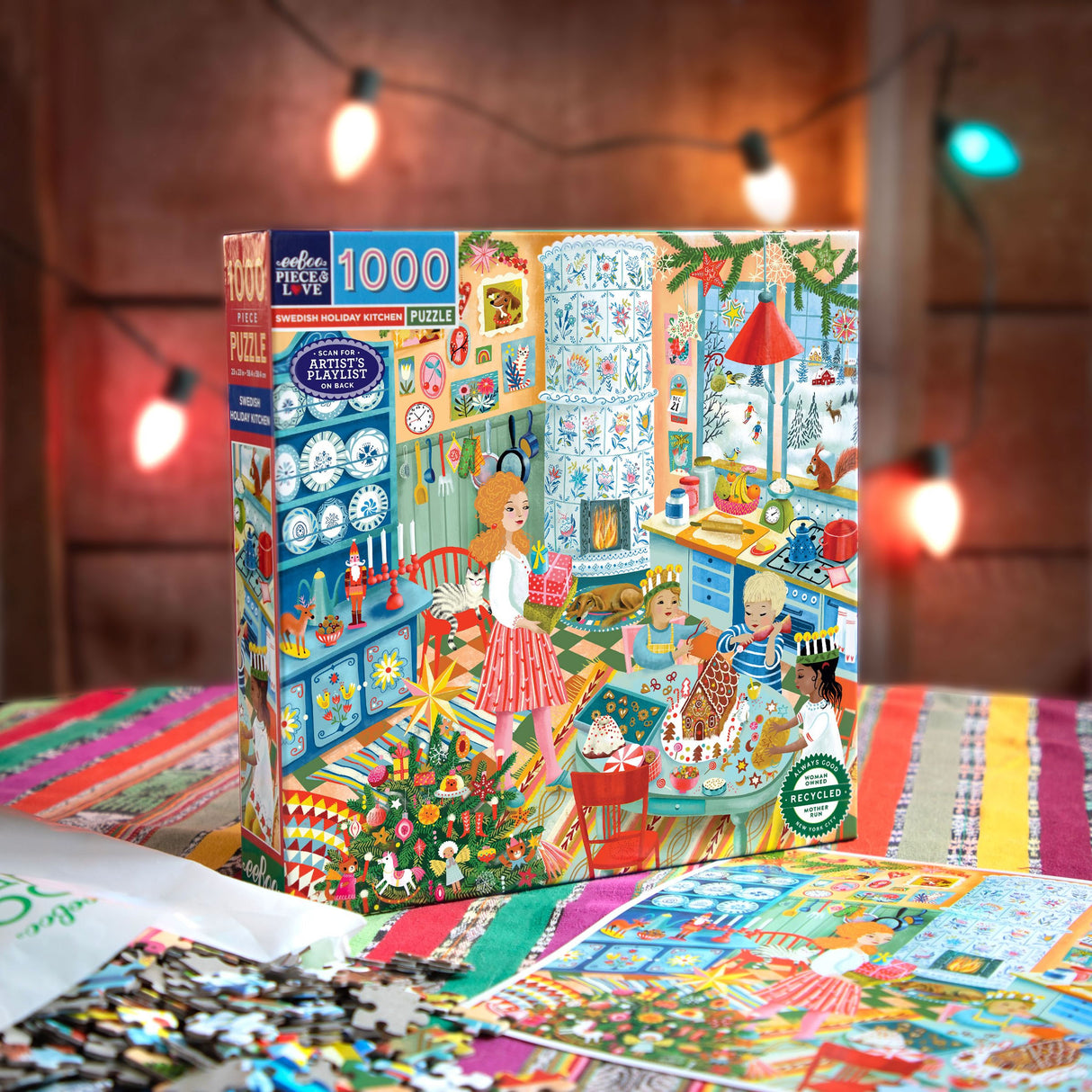 Swedish Holiday Kitchen 1000 pc Puzzle | eeBoo | PZT750