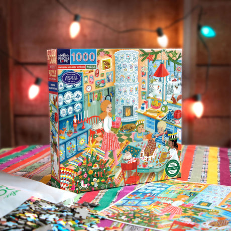 Swedish Holiday Kitchen 1000 pc Puzzle | eeBoo | PZT750