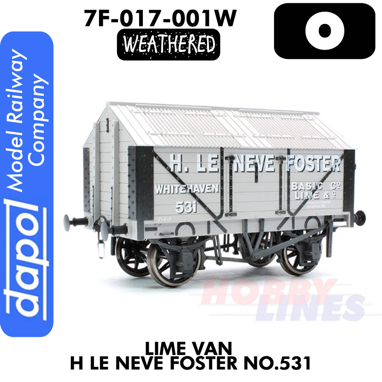Lime Van H. Le Neve Foster 531 - Weathered - Wagon | Dapol | 7F-017-001W