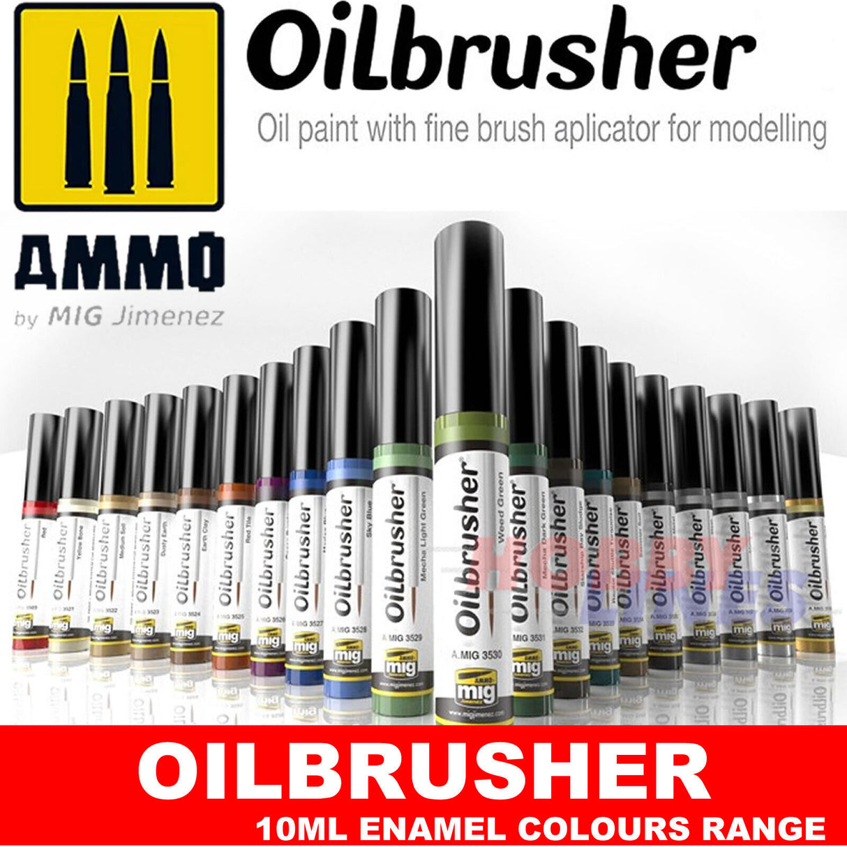 OILBRUSHERS Full Range of Top Quality Oil Brushers AMMO By Mig Jimenez