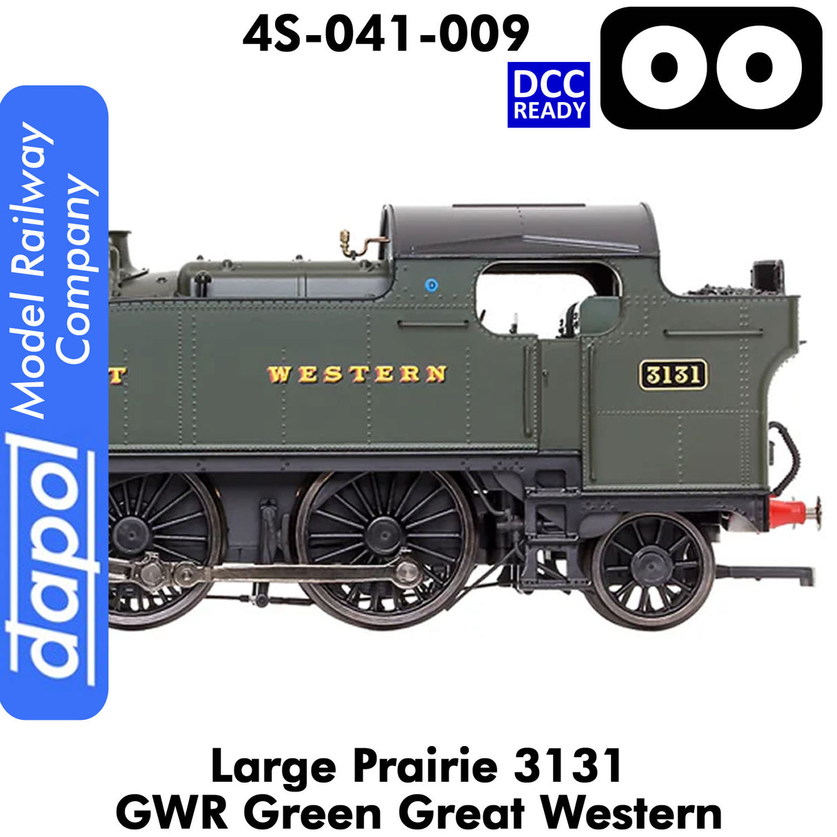 LARGE PRAIRIE 3131 GWR DCC Ready Steam Locomotive | Dapol | 4S-041-009