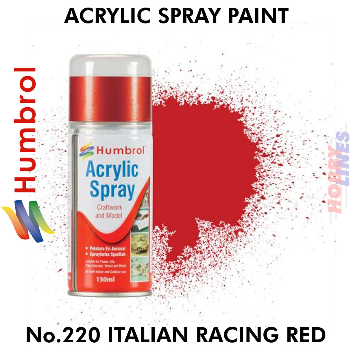 No 220 Italian Racing Red 150ML Humbrol Sprays