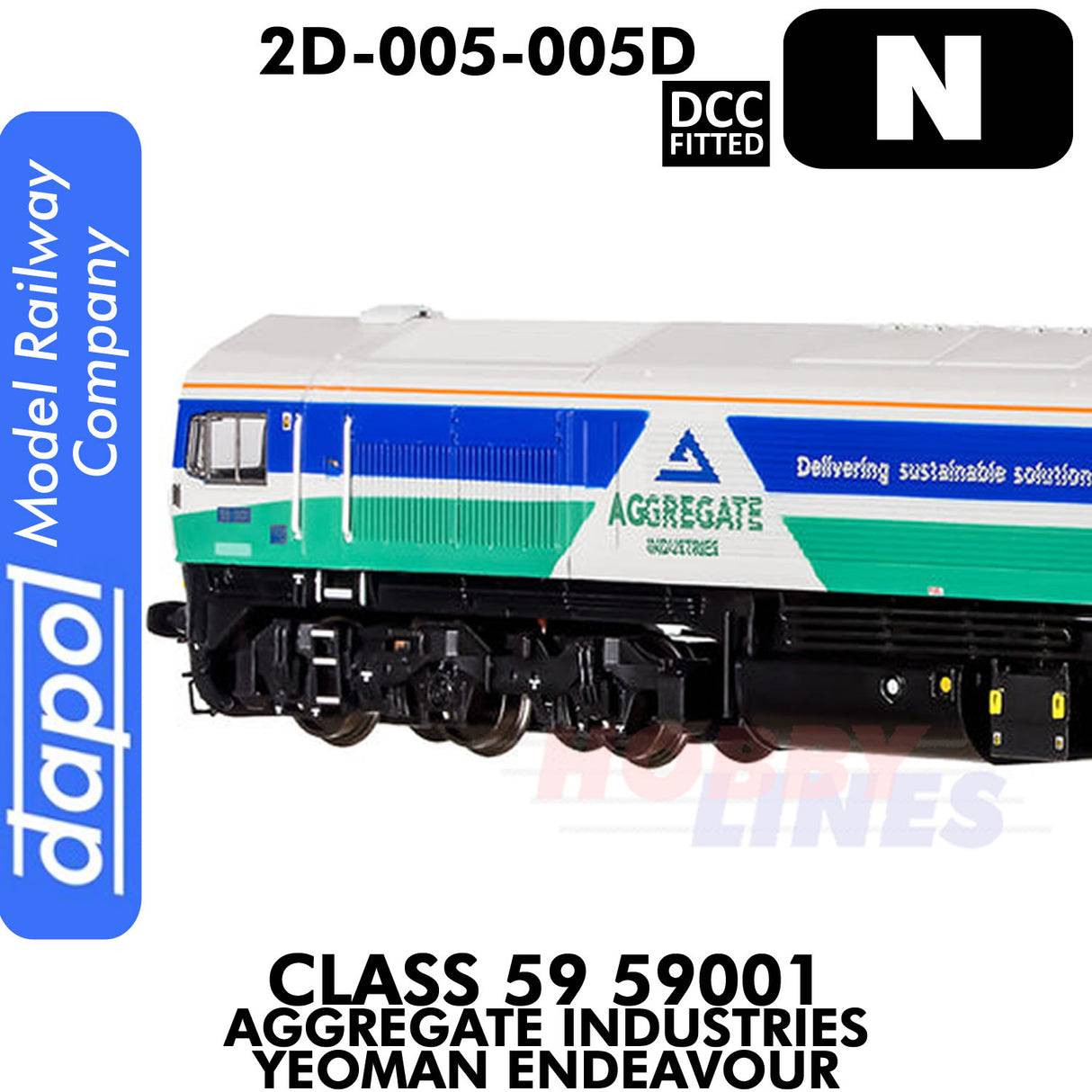 Class 59 59001 Aggregate Industries Yeoman Endeavour - DCC Fitted | Dapol | 2D-005-005D