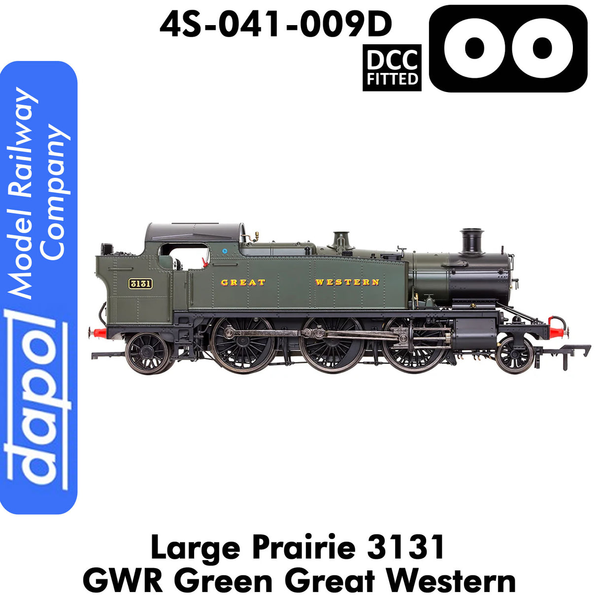 LARGE PRAIRIE 3131 GWR DCC Fitted Steam Locomotive | Dapol  | 4S-041-009D