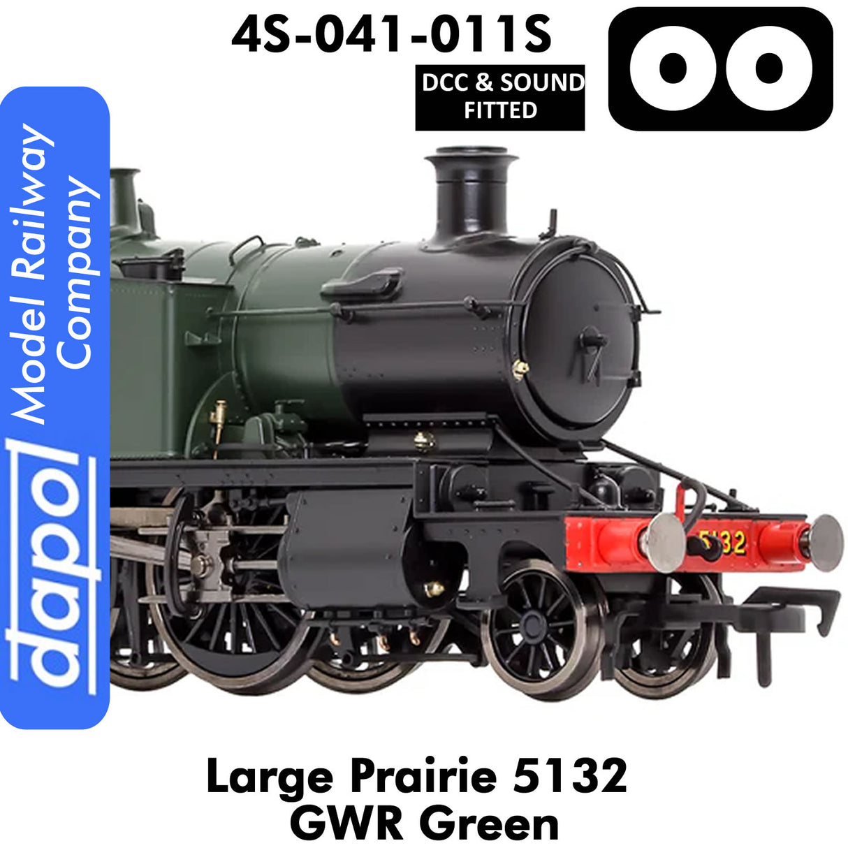 LARGE PRAIRIE 5132 GWR Green DCC & Sound Fitted Steam Locomotive |  Dapol | 4S-041-011S