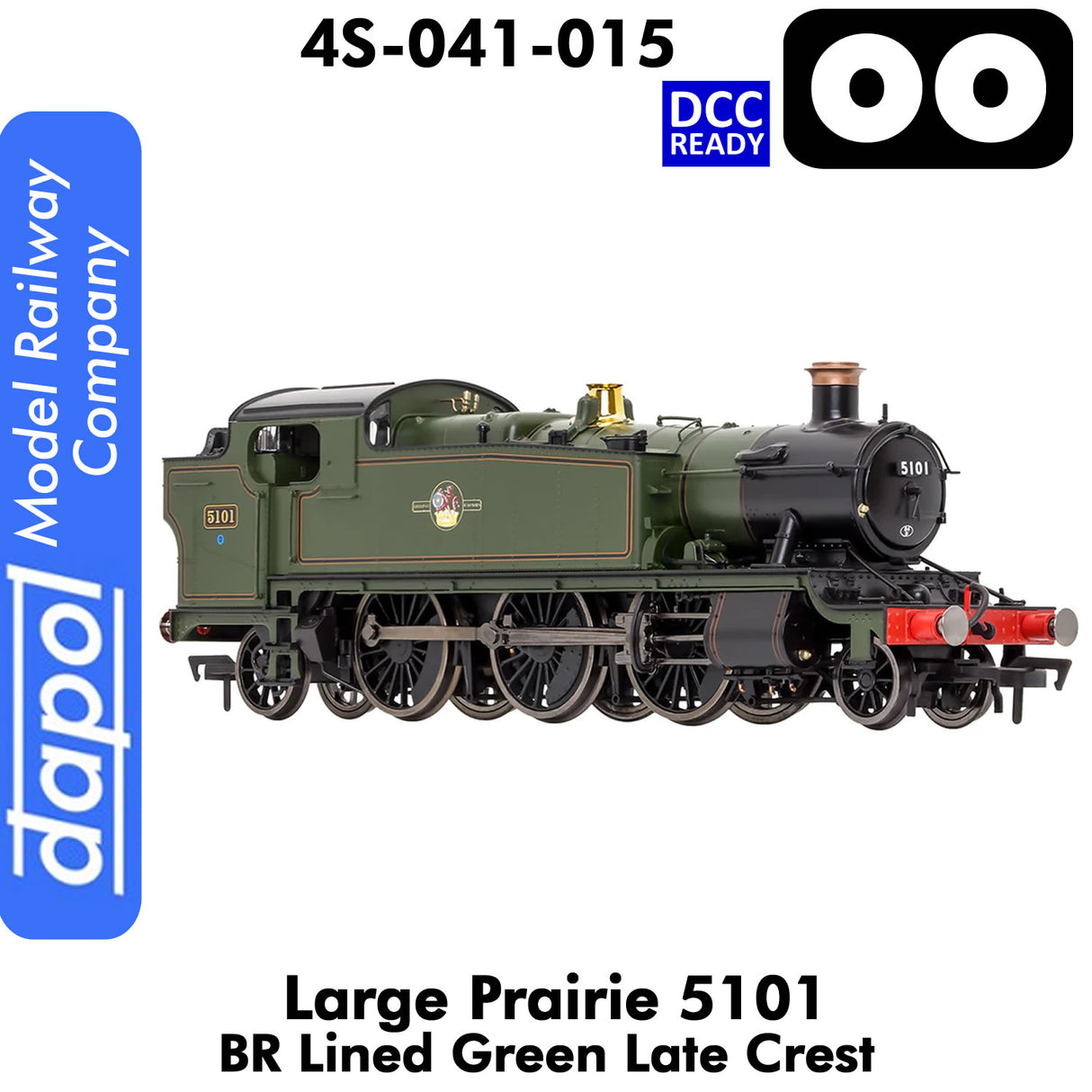 LARGE PRAIRIE 5101 BR Late Crest Steam Locomotive DCC Ready | Dapol | 4S-041-015