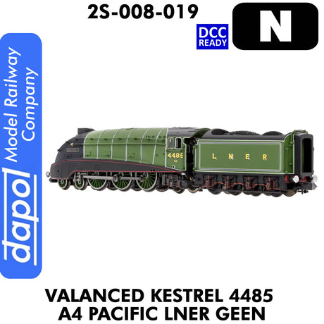 A4 Pacific VALANCED KESTREL 4485 LNER DCC Ready | Dapol |  2S-008-019