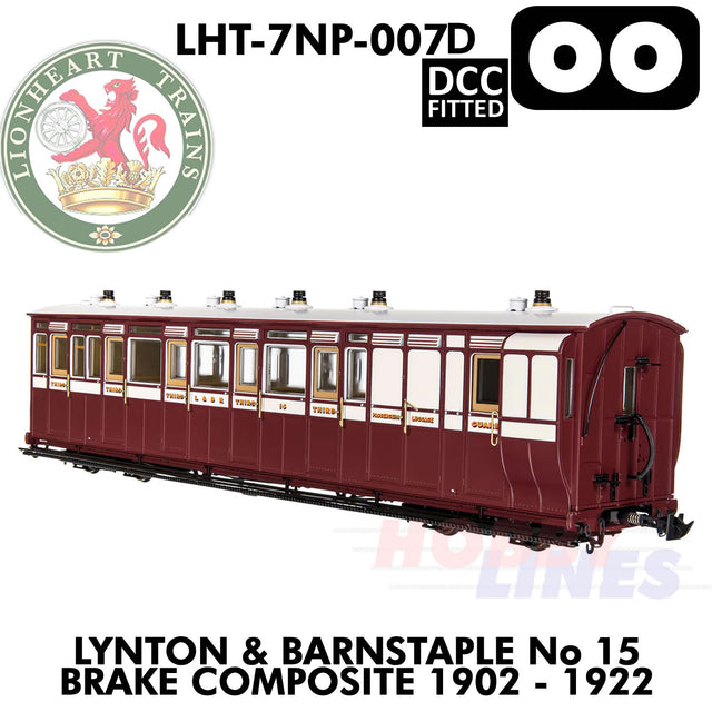 Lynton & Barnstaple No.15 Brake Composite - DCC - 1:43.5 OO | LHT-7NP-007D