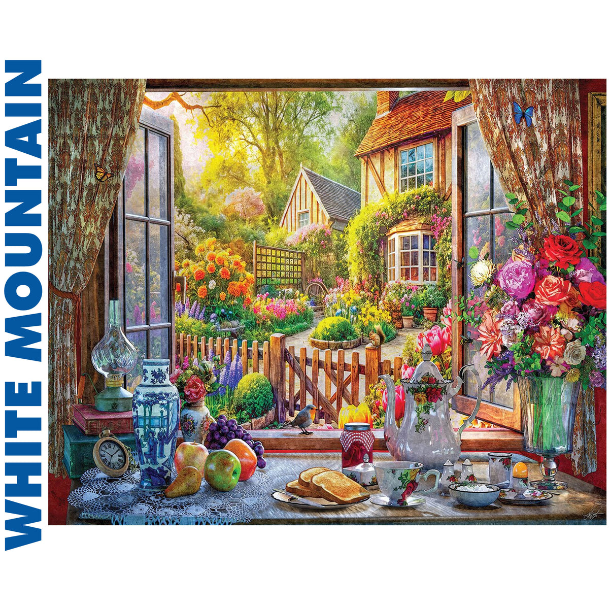 * Damaged Box * Country Breakfast - 1000pc Puzzle | White Mountain | 2095pz
