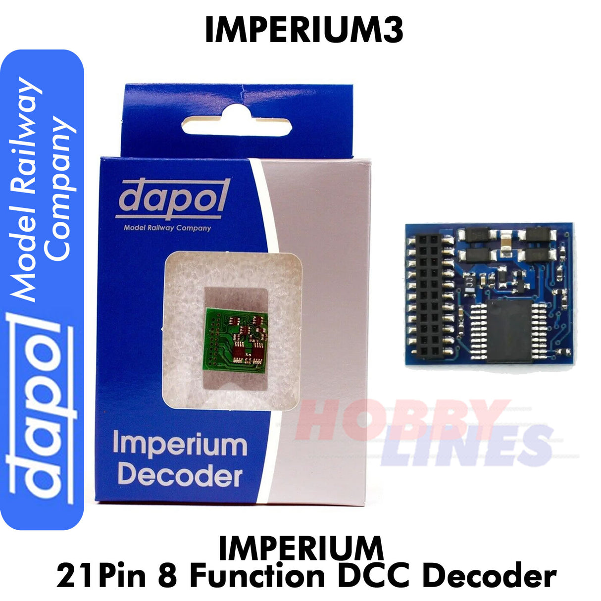 Imperium3 21 Pin 8 Function DCC DECODER Imperium 3 Dapol Model Railway