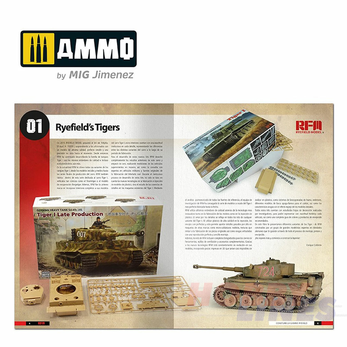 TIGERS - Modelling the Ryefield Family WWII English Book Ammo by Mig MIG6273