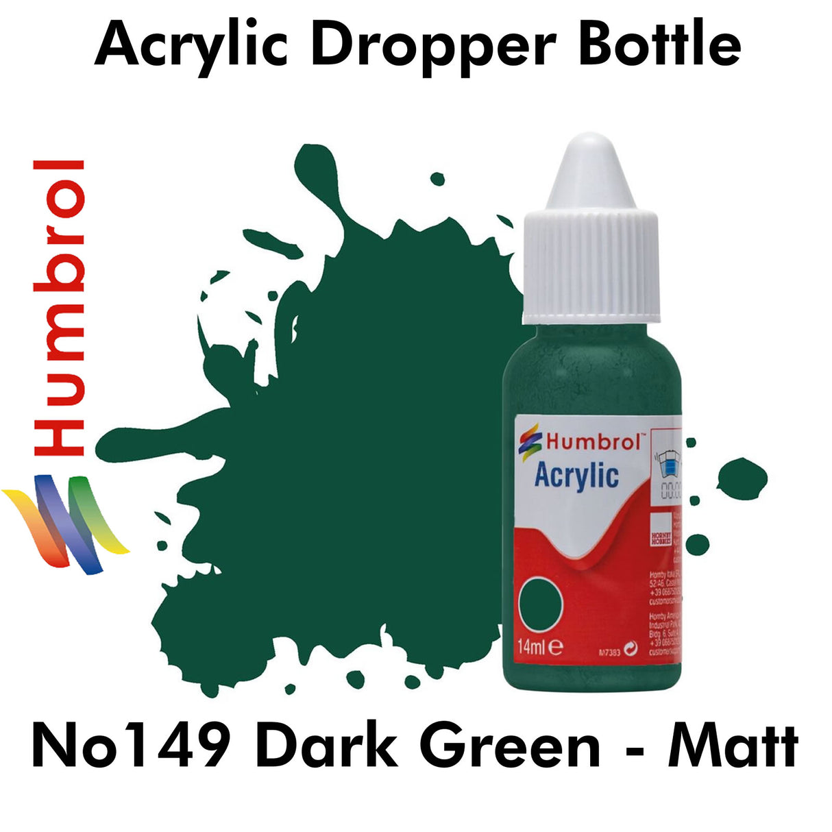 Acrylic Dropper - No 149 Dark Green - Matt | Humbrol | DB0149