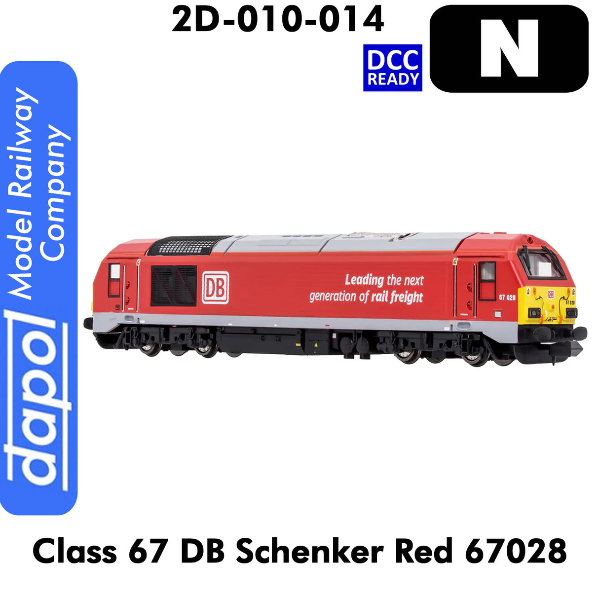CLASS 67 DB SCHENKER RED 67028 DCC Ready loco N 1:148 | Dapol | 2D-010-014