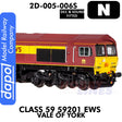 Class 59 59201 EWS Vale of York  - DCC & Sound | Dapol | 2D-005-006S