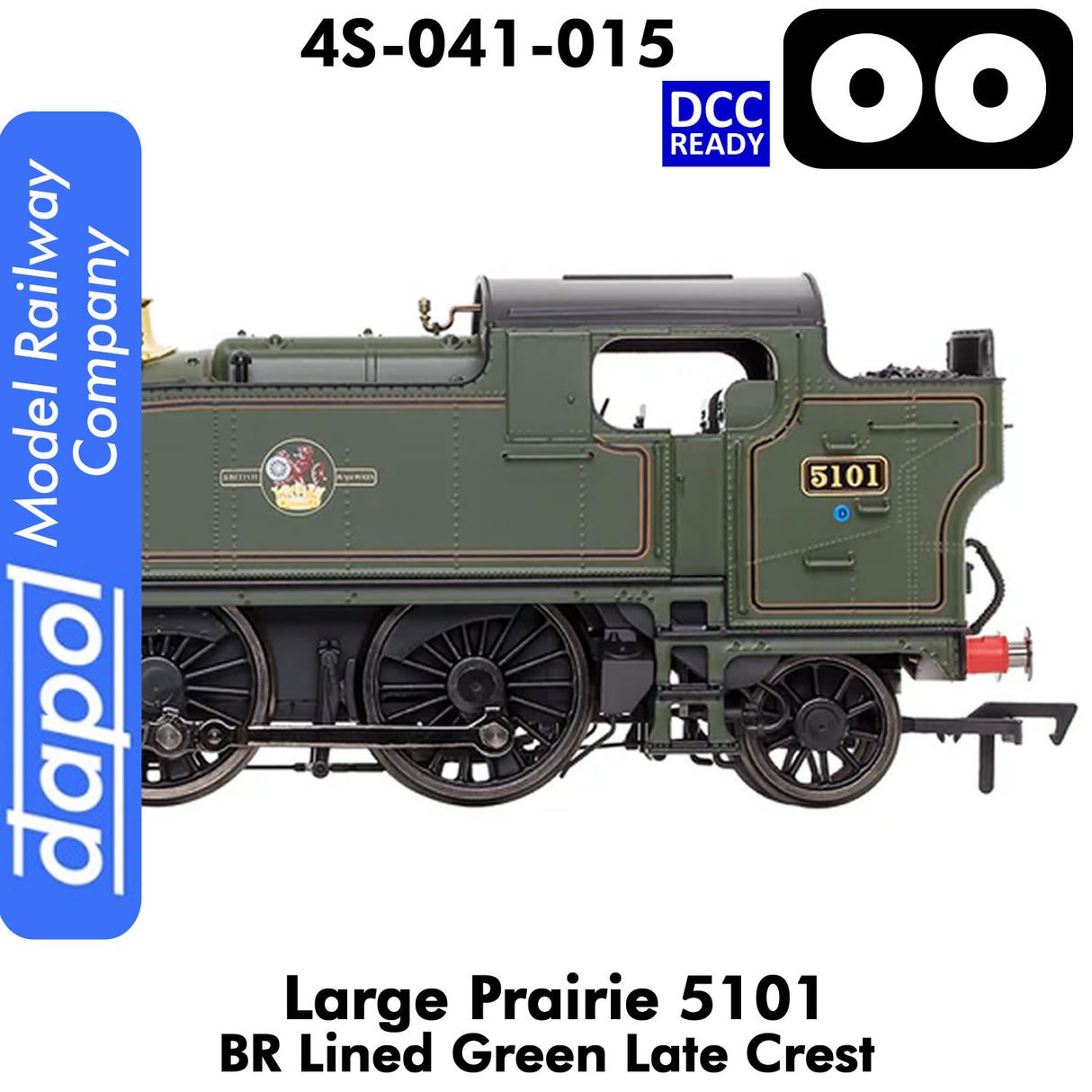 LARGE PRAIRIE 5101 BR Late Crest Steam Locomotive DCC Ready | Dapol | 4S-041-015