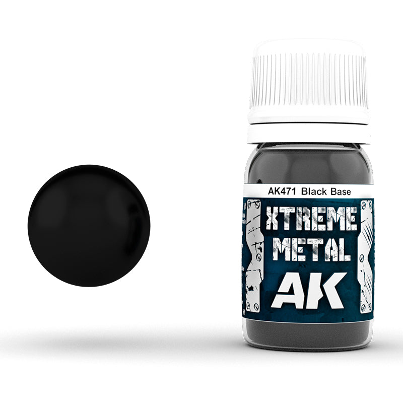 Xtreme Metal - Black Base - Acrylic Paint 30ml | Ak interactive | AK471