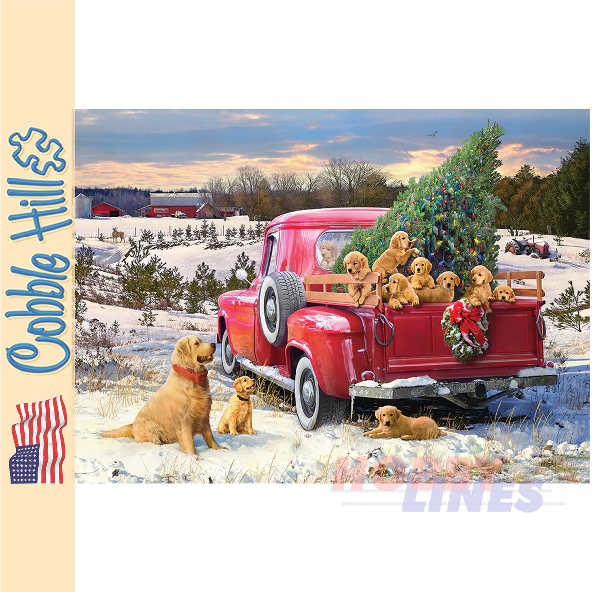 Family Outing COBBLE HILL Greg Giordano 100pc jigsaw puzzle 40029