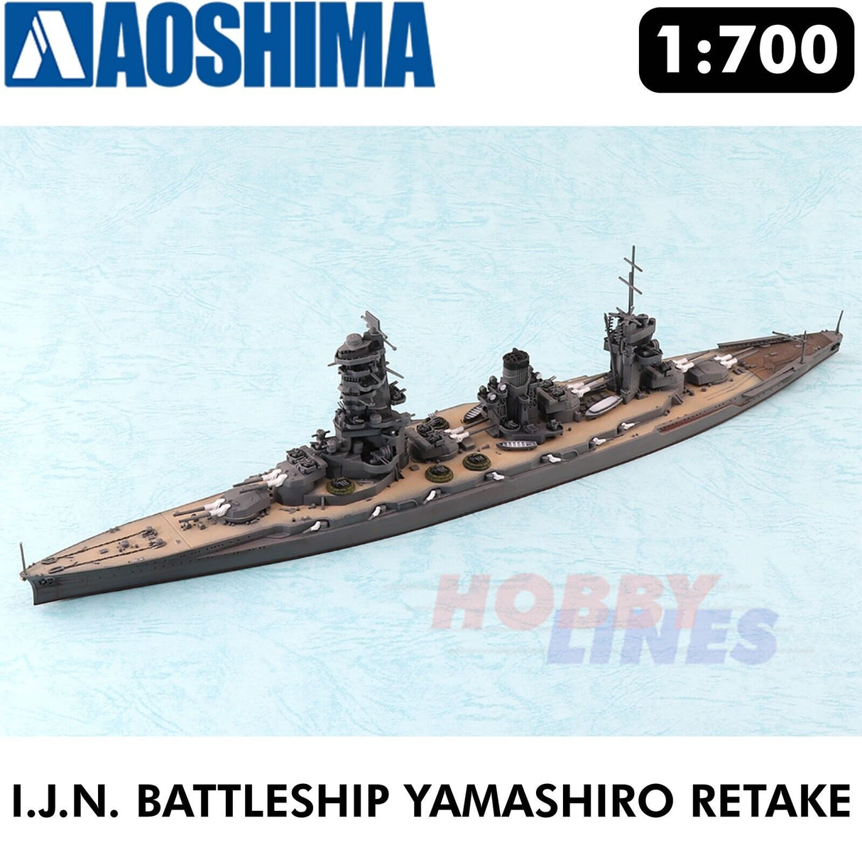 IJN Battleship YAMASH 1944 Retake Water Line #126 1:700 kit AOSHIMA 00251