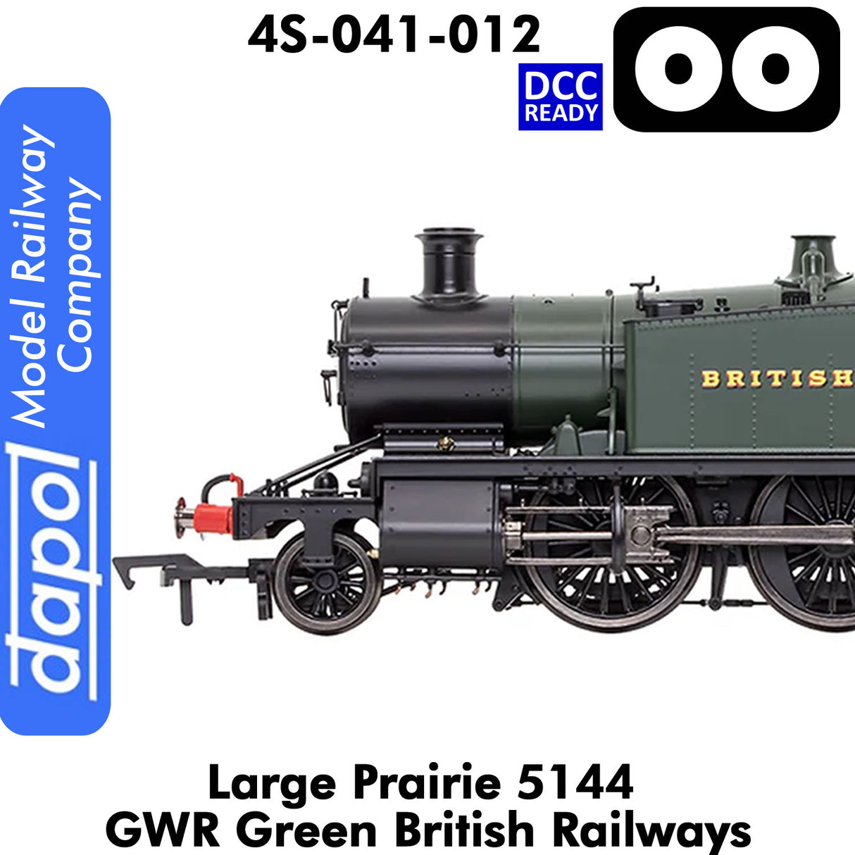 LARGE PRAIRIE 5144 BR Green DCC Fitted Steam Locomotive | Dapol | 4S-041-012