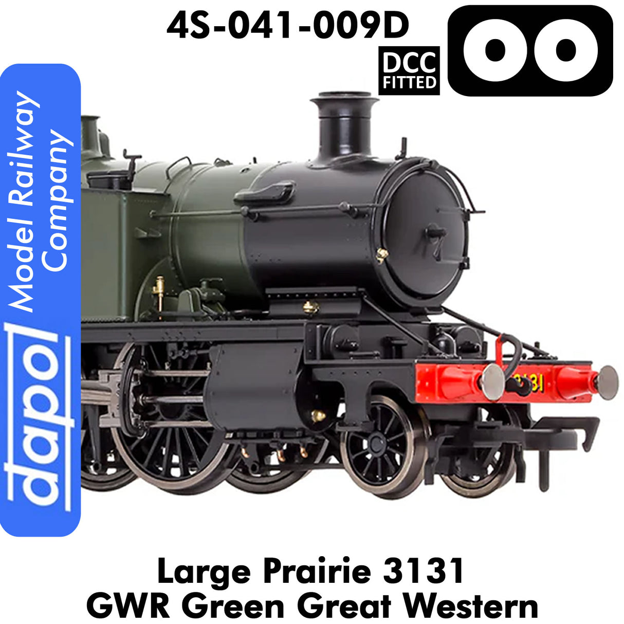 LARGE PRAIRIE 3131 GWR DCC Fitted Steam Locomotive | Dapol  | 4S-041-009D