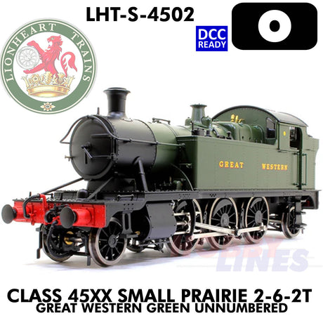 Class 45XX Small Prairie 2-6-2T - Great Western Green Unnumbered -DCC Ready | Lionheart Trains | LHT-S-4502