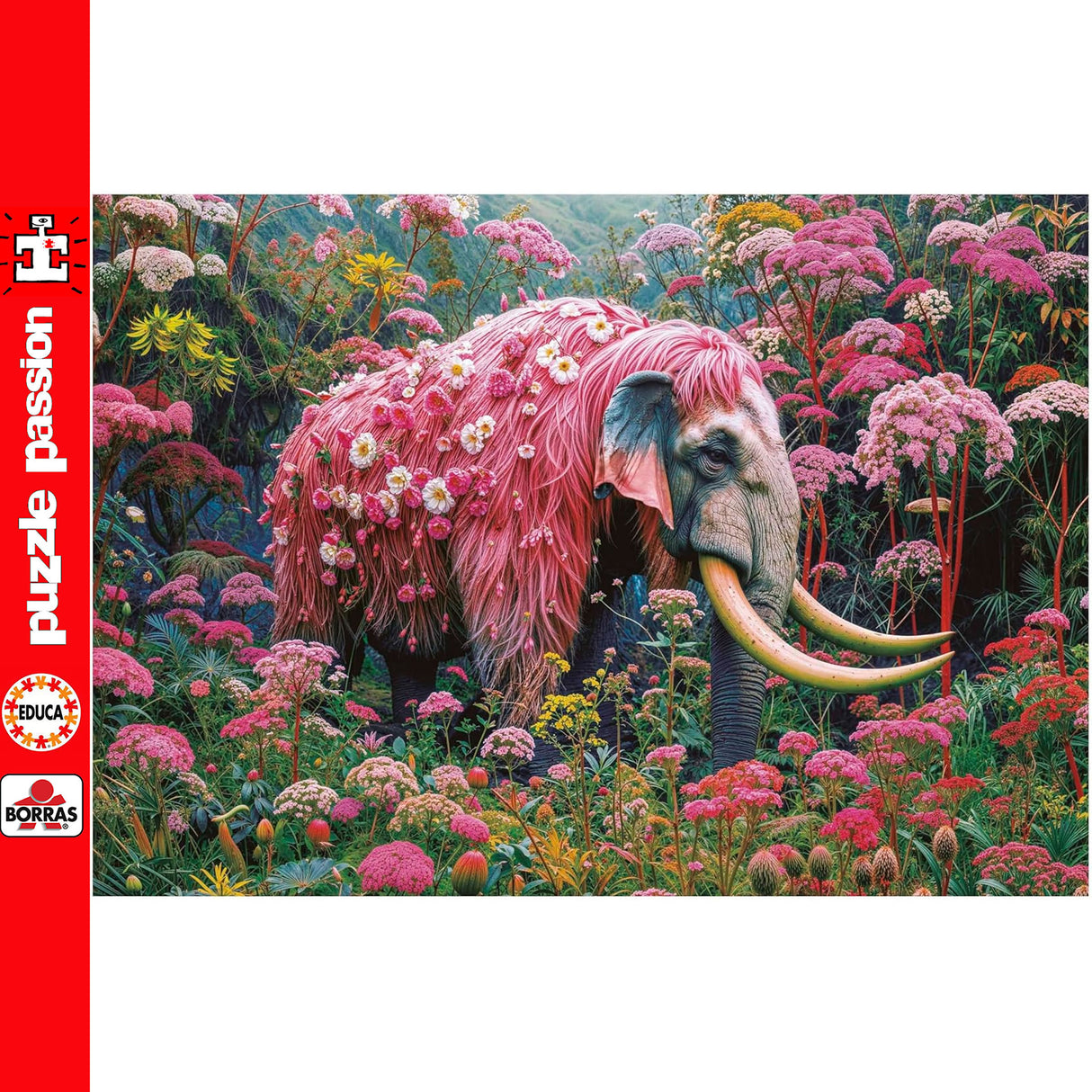 Educa FLORAL ELEPHANT 1000pc Super Deluxe Jigsaw Puzzle animals 20229