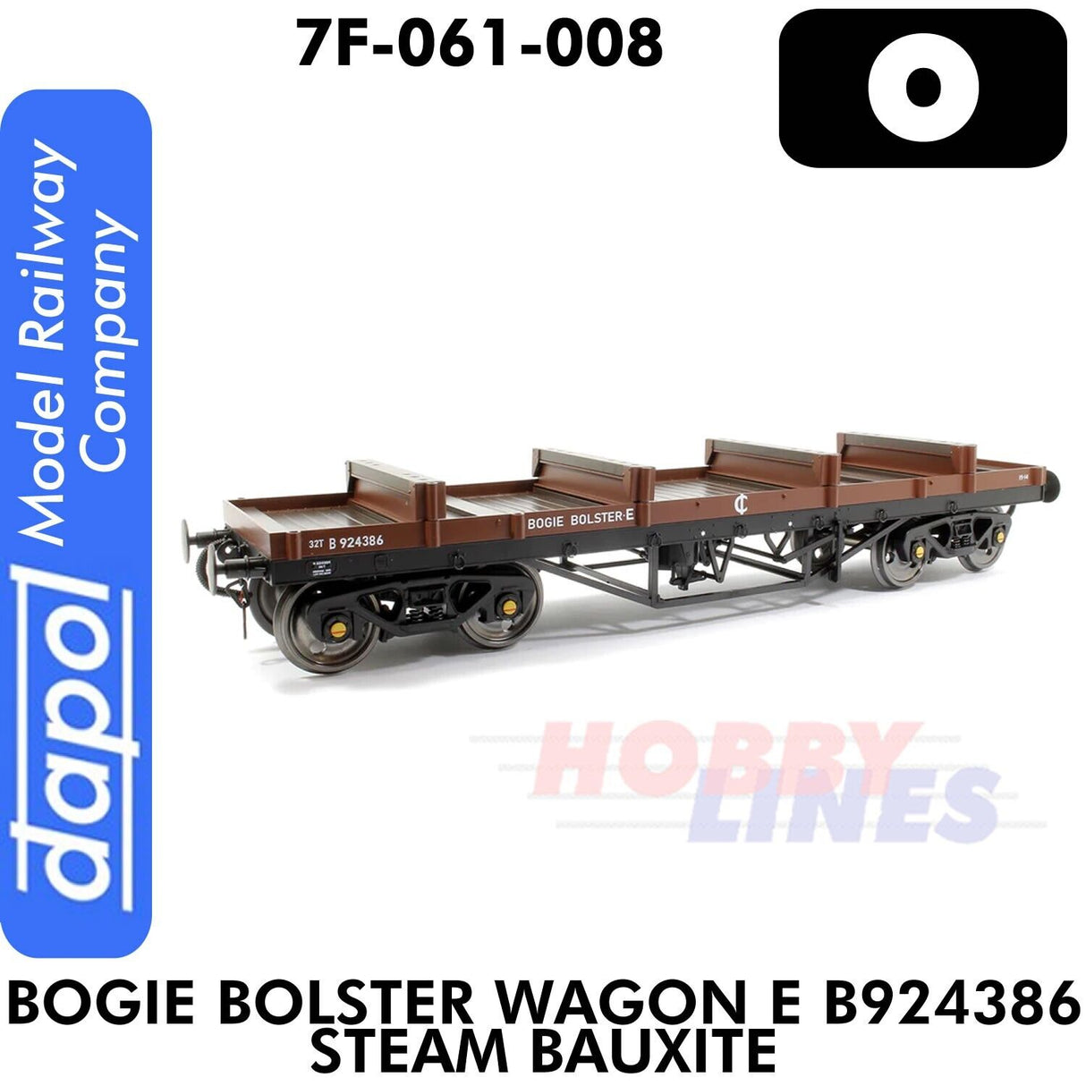 Bogie Bolster Wagon E B924368 Steam Bauxite | Dapol 7F-061-008