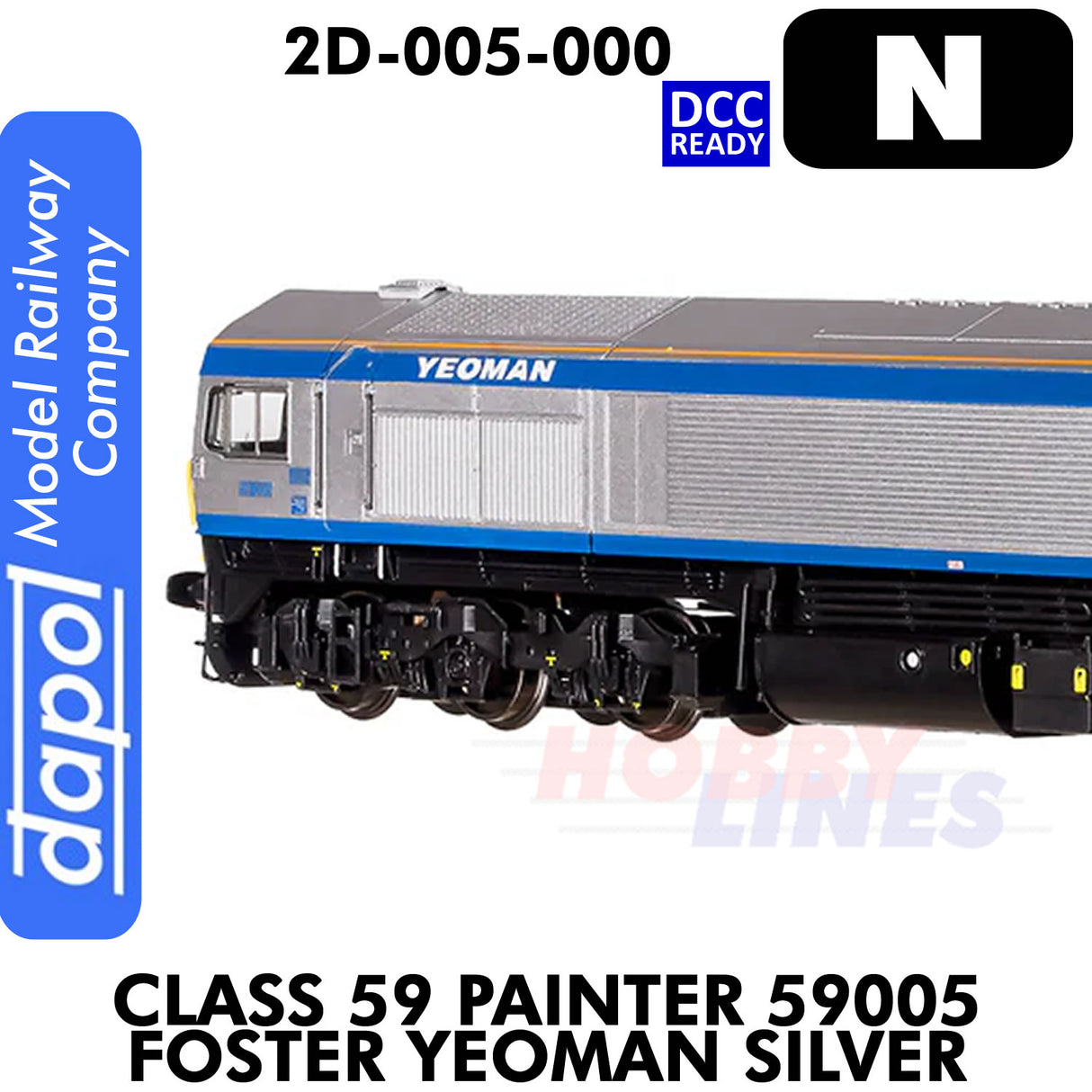 Class 59 Painter 59005 Foster Yeoman Silver -  DCC ready | Dapol | 2D-005-000