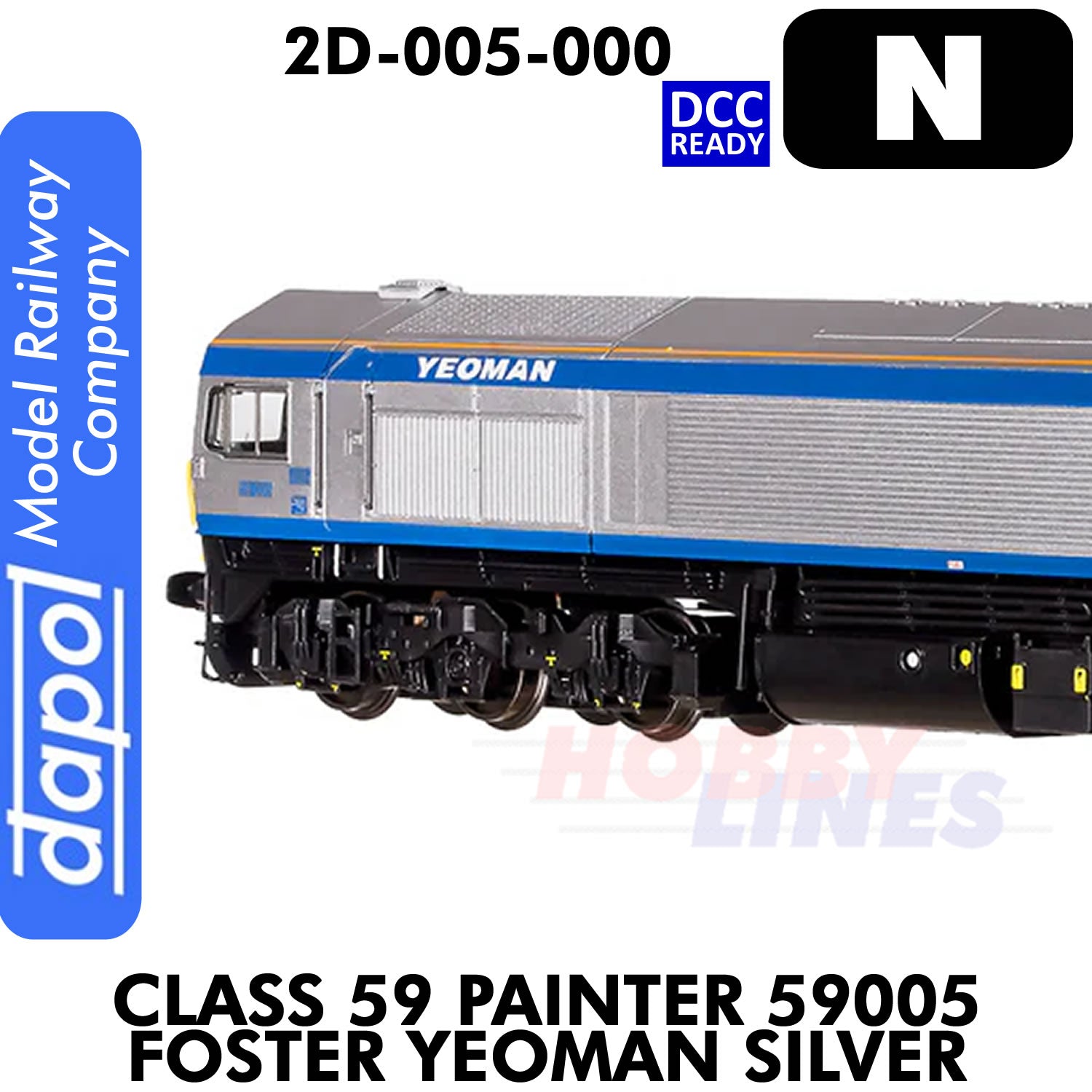 Class 59 Painter 59005 Foster Yeoman Silver -  DCC ready | Dapol | 2D-005-000