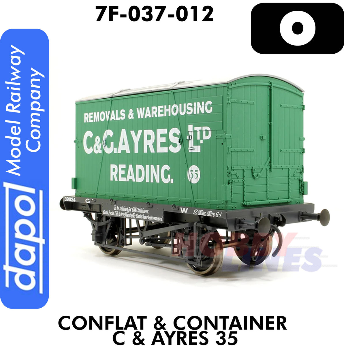 Conflat GWR 39024 & Container C&G Ayres Removals - Wagon | Dapol | 7F-037-012