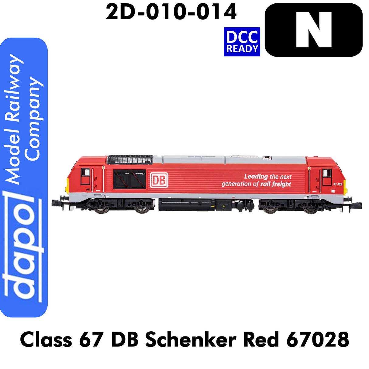 CLASS 67 DB SCHENKER RED 67028 DCC Ready loco N 1:148 | Dapol | 2D-010-014