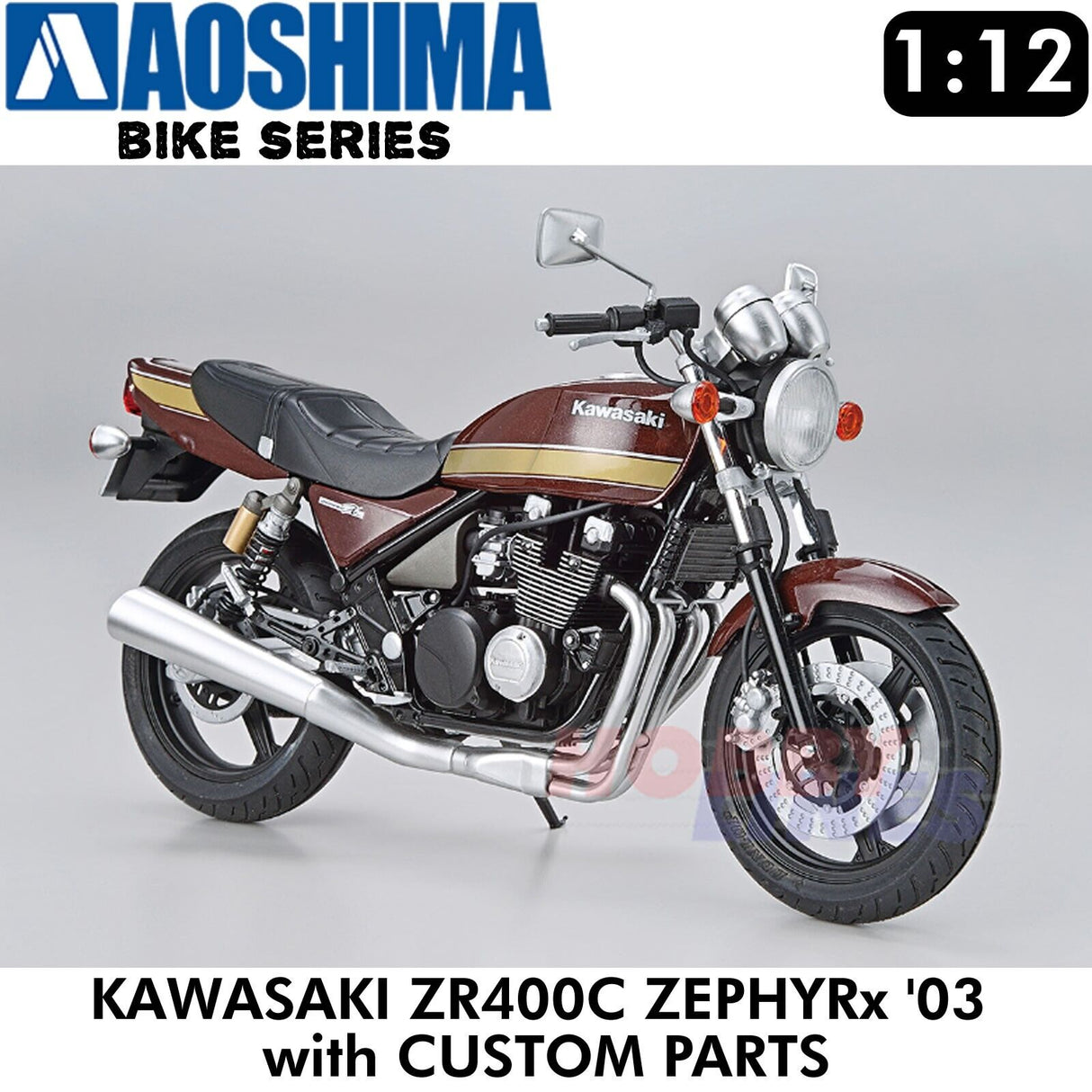 KAWASAKI ZR400C ZEPHYR 2003 Custom Parts motorcycle 1:12 kit AOSHIMA 06532