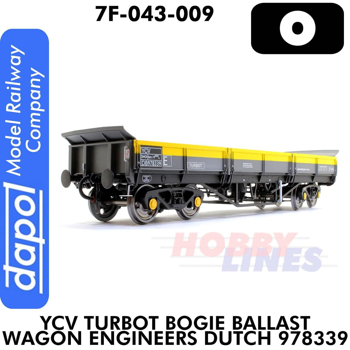 YCV Turbot Bogie Ballast Wagon Engineers Dutch 978339 | Dapol | 7F-043-009